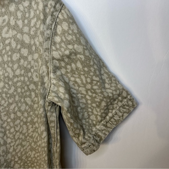 *NWT* Universal Thread Brown and Tan Denim Leopard Mini Shirt Dress, Size Small - Picture 7 of 14